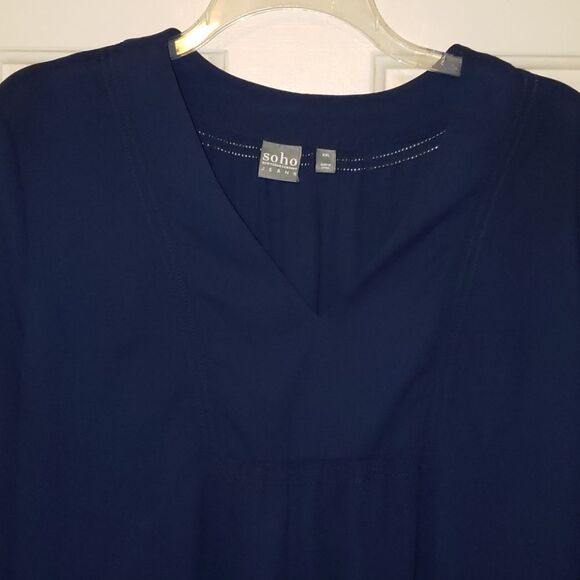 NWOT Women’s New York and Company Blue Blouse XXL - Picture 2 of 11